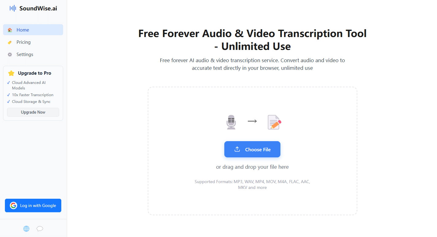 TurboScribe Gratuito Sin Registro AI Convierte Voz Y Video A Texto 